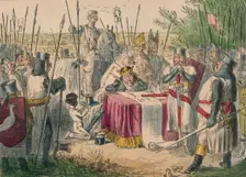 King John Signing Magna Charta, 1850. Artist: John Leech