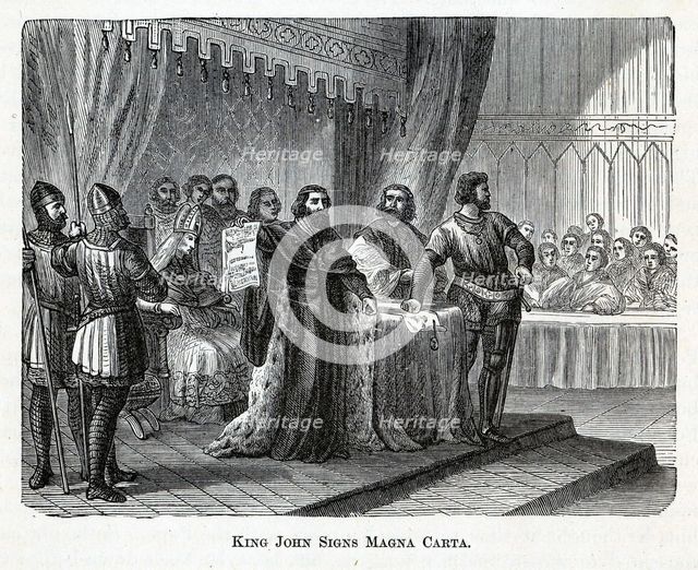 King John Signs Magna Carta, 1882. Artist: Anonymous  