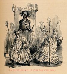 King John threatening to cut off the Noses of the Bishops c1860, (c1860). Artist: John Leech