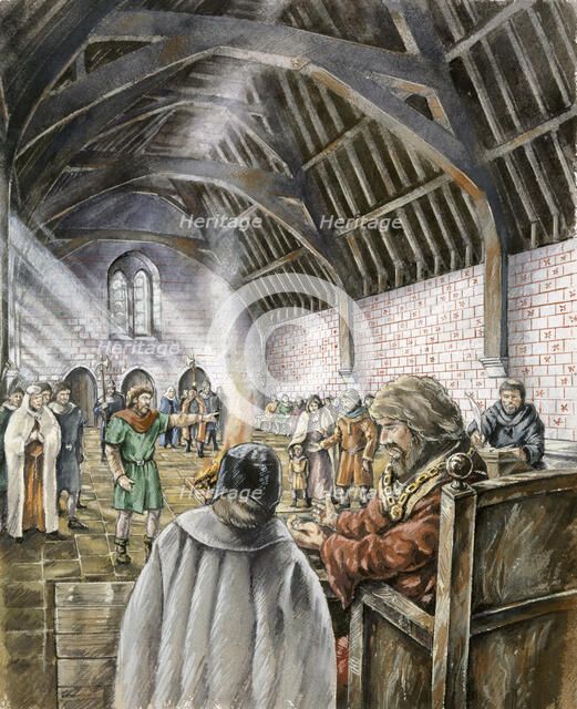 King John's New Hall, Old Sarum, early 13th century, (c1990-2010). Artist: Peter Dunn.