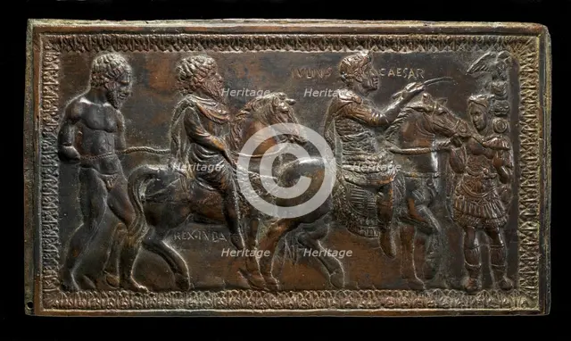 King Juba I of Numidia Led in Triumph by Julius Caesar, c. 1433/1435. Creator: Antonio Averlino.