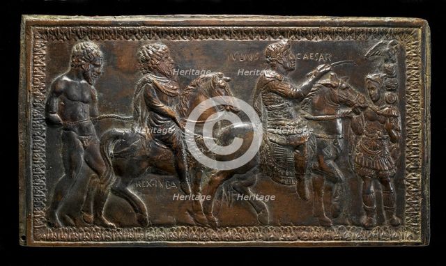 King Juba I of Numidia Led in Triumph by Julius Caesar, c. 1433/1435. Creator: Antonio Averlino.