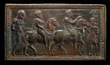 King Juba I of Numidia Led in Triumph by Julius Caesar, c. 1433/1435. Creator: Antonio Averlino