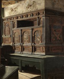 King Karl IX's Bedchamber at Gripsholm, 1884. Creator: Emma Josepha Sparre