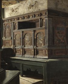 King Karl IX's Bedchamber at Gripsholm, 1884. Creator: Emma Josepha Sparre