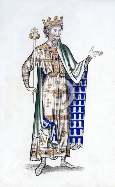 King, late 12th century, (1843).Artist: Henry Shaw