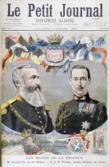 King Leopold II of Belgium and Prince Nicholas of Greece and Denmark, 1895. Artist: Oswaldo Tofani