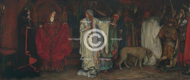 King Lear, Act I, Scene I, 1898. Creator: Edwin Austin Abbey.