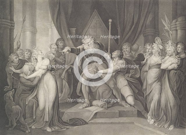 King Lear Casting Out His Daughter Cordelia (Shakespeare, K..., first published 1792; reissued 1852. Creator: Richard Earlom.