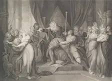King Lear Casting Out His Daughter Cordelia (Shakespeare, K..., first published 1792; reissued 1852. Creator: Richard Earlom
