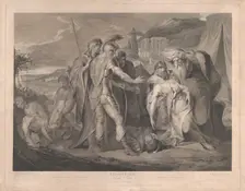 King Lear Weeping Over the Body of Cordelia (Shakespeare, King Lear, Act 5, Scen..., August 1, 1792. Creator: Francis Legat