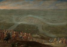 King Louis XIV and his Entourage at the Siege of Schenkenschans, 1672, c.1675. Creator: Lambert de Hondt II
