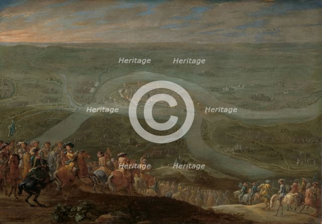 King Louis XIV and his Entourage at the Siege of Schenkenschans, 1672, c.1675. Creator: Lambert de Hondt II.