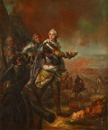 King Louis XV of France (1710-1774) at the battlefield, c1745. Creator: Anonymous