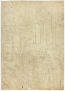 King Making Sacrifice at Temple of Diana, n.d. Creator: Unknown