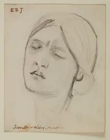 King Mark and La Belle Iseult - Study for the Head of Iseult, 1862. Creator: Sir Edward Coley Burne-Jones