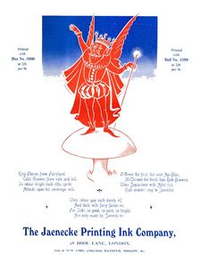King Oberon - The Jaenecke Printing Ink Company 1907