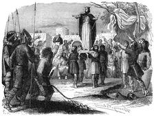 King of the Franks being carried on a shield, 1882-1884