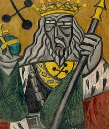King of clubs, 1915. Artist: Rozanova, Olga Vladimirovna (1886-1918)