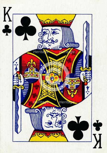 King of Clubs from a deck of Goodall & Son Ltd. playing cards, c1940. Artist: Unknown.