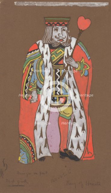 King of Hearts (costume design for Alice-in-Wonderland, 1915. Creator: William Penhallow Henderson.