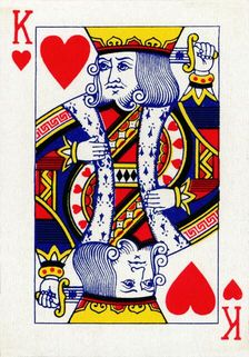 King of Hearts from a deck of Goodall & Son Ltd. playing cards, c1940
