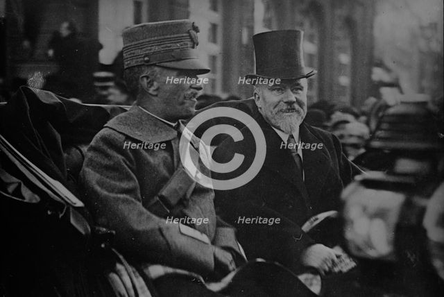 King of Italy & Raymond Poincare, 1918. Creator: Bain News Service.