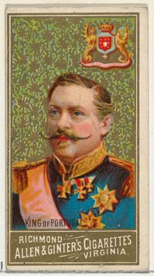 King of Portugal, from World's Sovereigns series (N34) for Allen & Ginter Cigarettes, 1889., 1889. Creator: Allen & Ginter