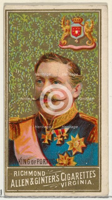 King of Portugal, from World's Sovereigns series (N34) for Allen & Ginter Cigarettes, 1889., 1889. Creator: Allen & Ginter.