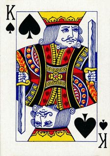 King of Spades from a deck of Goodall & Son Ltd. playing cards, c1940