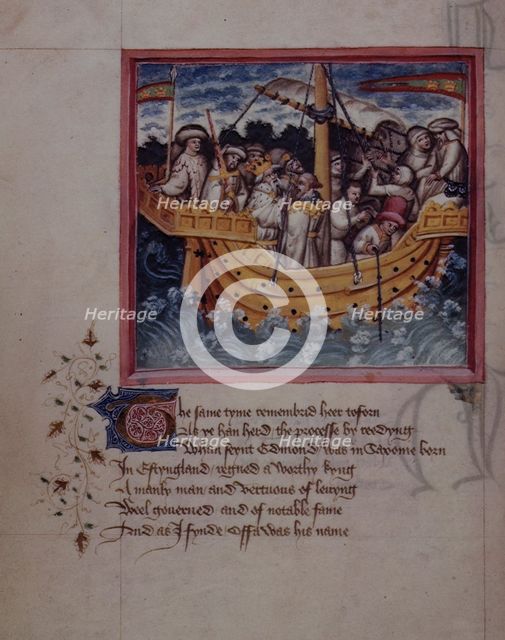 King Offa sails to Saxony, c1434-c1444. Creator: Unknown.