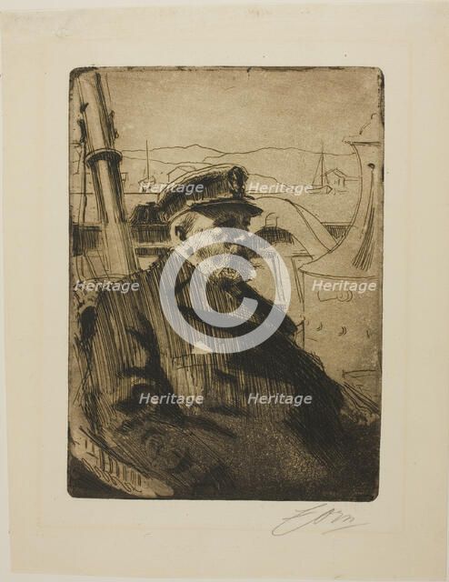 King Oscar II (Second plate), 1898. Creator: Anders Leonard Zorn.