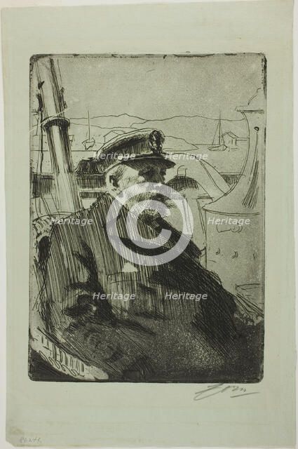 King Oscar II (Second plate), 1898. Creator: Anders Leonard Zorn.