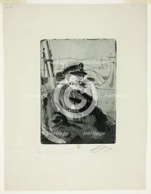 King Oscar II (Second plate), 1898. Creator: Anders Leonard Zorn.