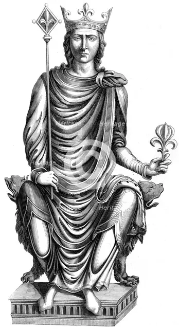 King Philip II of France (1165-1223), 16th century (1849).Artist: Dutillet