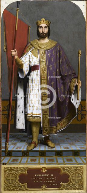 King Philip II of France (1165-1223), 1840s. Creator: Signol, Émile (1804-1892).