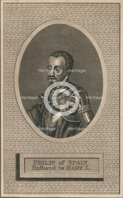 King Philip II of Spain, husband to Queen Mary I, 1793. Artist: Unknown.