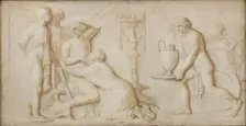 King Priam Pleading with Achilles for the Corpse of Hector, 1794-1798. Creator: Nicolai Abraham Abildgaard
