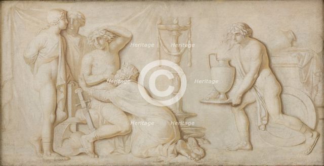 King Priam Pleading with Achilles for the Corpse of Hector, 1794-1798. Creator: Nicolai Abraham Abildgaard.