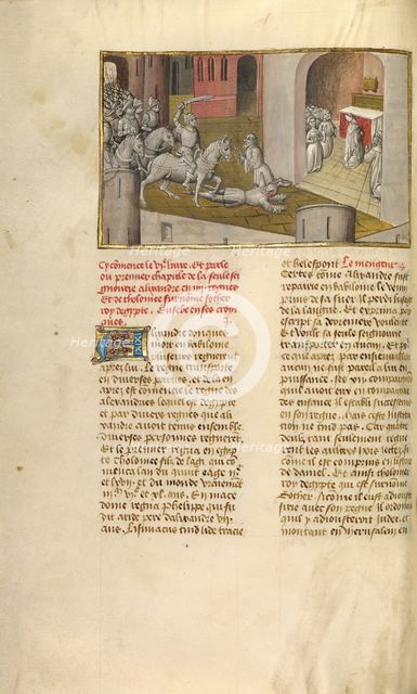 King Ptolemaios Soter Invading Jerusalem; Miroir Historial, about 1475. Creator: Unknown.