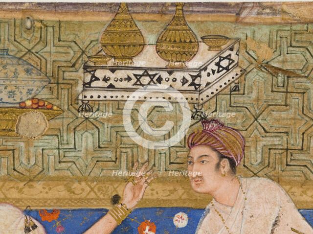 King Putraka in the Palace of the Beautiful Patali, From a Kathasaritsagara (image 2 of 2), c1590. Creator: Unknown.