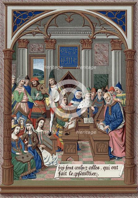 King Rene and his musical court, 15th century. Artist: Unknown