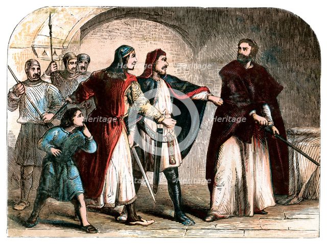 King Richard I (1157-1199) in prison. Artist: Unknown