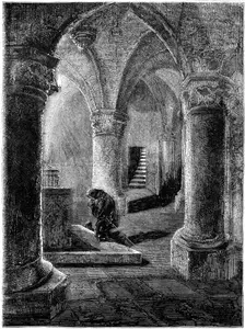 King Richard I (1157-1199) kneeling before the shrine of St Januarius