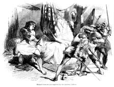 King Richard I (1157-1199) surprised by Austrian soldiers
