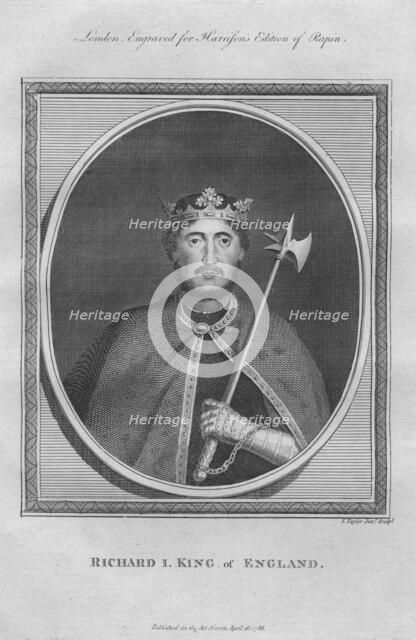 King Richard I, 1788.  Artist: Anon.