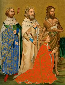 King Richard II of England and his patron saints, 14th century (1893)