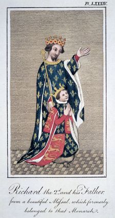 King Richard II with his father Edward III (1799). Creator: Unknown