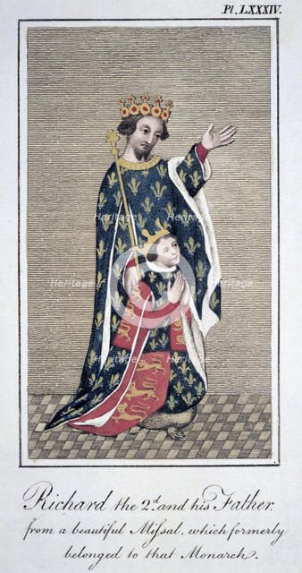 'King Richard II with his father Edward III', (1799). Artist: Unknown