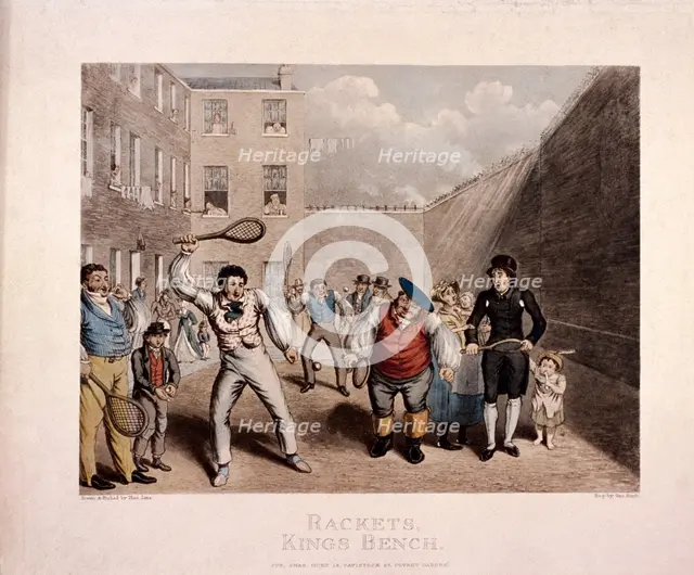 King's Bench Prison, Southwark, London, c1825. Artist: Theodore Lane